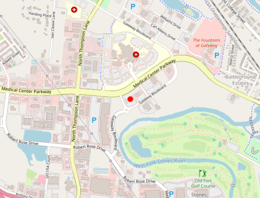 Map showing location of VitalRenew Functional & Integrative Medicine in Murfreesboro, Tennessee