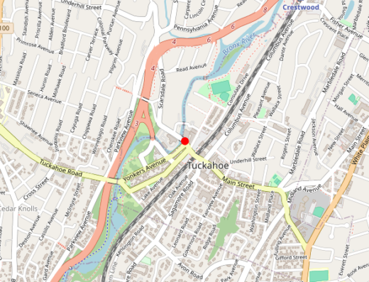 Map showing location of Westchester Wellness Medicine in Tuckahoe, New York