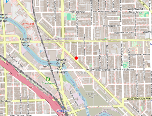 Map showing location of WholeHealth Chicago in Chicago, Illinois