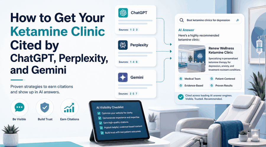 How to Get Your Ketamine Clinic Cited by ChatGPT, Perplexity, and Gemini