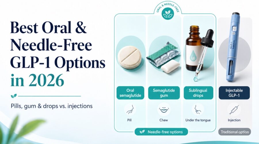 Best Oral & Needle-Free GLP-1 Options in 2026: Pills, Gum & Drops vs. Injections