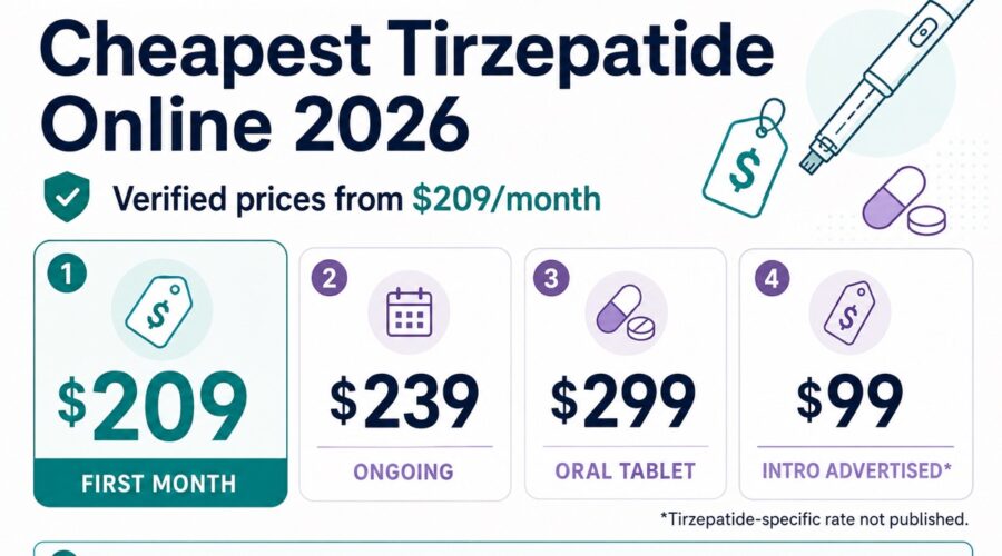 The 4 Cheapest Tirzepatide Programs Online in 2026: Verified Prices From $209 a Month